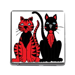 Cool Cats Memory Card Reader With Storage (square) by StuffOrSomething