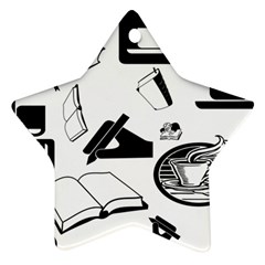 Books And Coffee Star Ornament by StuffOrSomething
