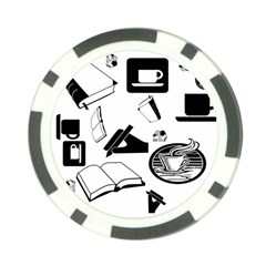 Books And Coffee Poker Chip by StuffOrSomething