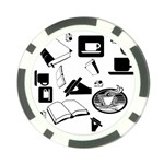 Books And Coffee Poker Chip Front