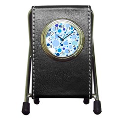 Bubbly Blues Stationery Holder Clock by StuffOrSomething