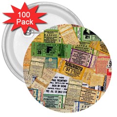 Retro Concert Tickets 3  Button (100 Pack) by StuffOrSomething