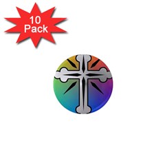 Cross 1  Mini Button Magnet (10 Pack) by Siebenhuehner