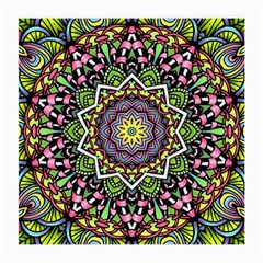 Psychedelic Leaves Mandala Glasses Cloth (medium) by Zandiepants