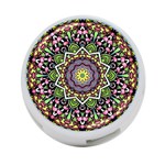 Psychedelic Leaves Mandala 4-Port USB Hub (One Side) Front