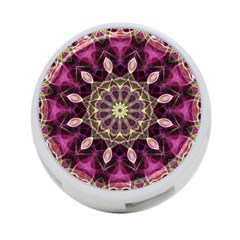Purple Flower 4-port Usb Hub (one Side) by Zandiepants