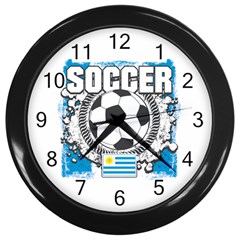 Soccer Uruguay Wall Clock (black) by MegaSportsFan