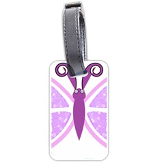 Whimsical Awareness Butterfly Luggage Tag (one Side) by FunWithFibro
