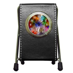 Fractal Fantasy Stationery Holder Clock by StuffOrSomething