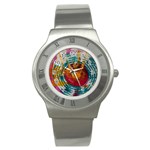 Art Therapy Stainless Steel Watch (Slim) Front