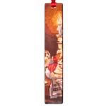 Bookworm Needlepoint Print Large Bookmark Front
