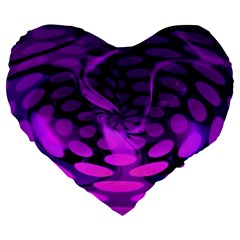 Abstract In Purple 19  Premium Heart Shape Cushion by FunWithFibro