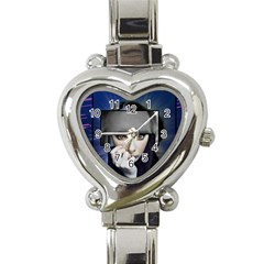 Fibro Brain Heart Italian Charm Watch  by FunWithFibro