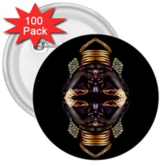 African Goddess 3  Button (100 Pack) by icarusismartdesigns