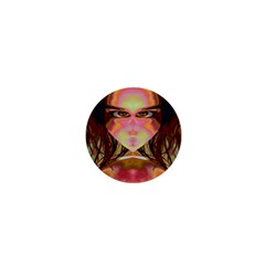 Cat Woman 1  Mini Button by icarusismartdesigns