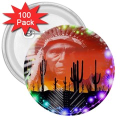 Ghost Dance 3  Button (100 Pack) by icarusismartdesigns