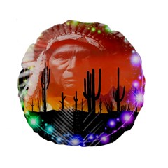 Ghost Dance 15  Premium Round Cushion  by icarusismartdesigns