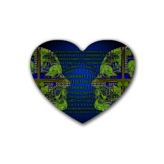 Binary Communication Drink Coasters 4 Pack (heart)  by StuffOrSomething