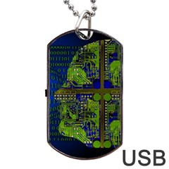 Binary Communication Dog Tag Usb Flash (two Sides) by StuffOrSomething