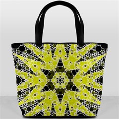 Bright Yellow Black  Bucket Handbag by OCDesignss