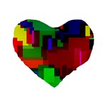 Pattern Standard Flano Heart Shape Cushion  Front