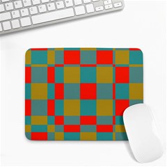 Squares In Retro Colors Small Mousepad by LalyLauraFLM