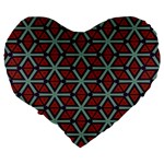 Cubes pattern abstract design 19  Premium Heart Shape Cushion Back