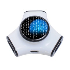 Binary Rain 3 Port Usb Hub by StuffOrSomething