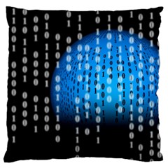 Binary Rain Standard Flano Cushion Case (two Sides) by StuffOrSomething