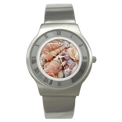 Sea Shells Stainless Steel Watch (slim) by yoursparklingshop