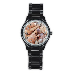 Sea Shells Sport Metal Watch (black) by yoursparklingshop