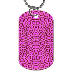 Florescent Pink Animal Print  Dog Tag (two-sided)  by OCDesignss