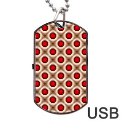 Cute Pretty Elegant Pattern Dog Tag Usb Flash (one Side) by GardenOfOphir