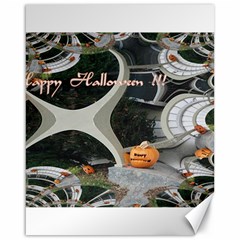 Creepy Pumpkin Fractal Canvas 16  X 20   by gothicandhalloweenstore