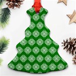 Abstract Knot Geometric Tile Pattern Christmas Tree Ornament (2 Sides) Front