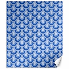 Awesome Retro Pattern Blue Canvas 8  X 10  by ImpressiveMoments