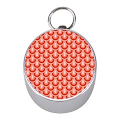 Awesome Retro Pattern Red Mini Silver Compasses by ImpressiveMoments