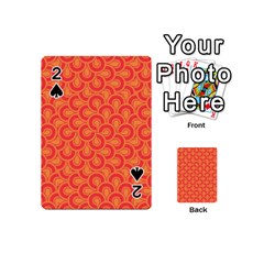 Retro Mirror Pattern Red Playing Cards 54 (mini)  by ImpressiveMoments