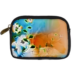 Wonderful Flowers In Colorful And Glowing Lines Digital Camera Cases by FantasyWorld7