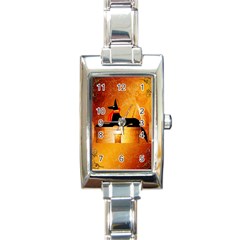 Anubis, Ancient Egyptian God Of The Dead Rituals  Rectangle Italian Charm Watches by FantasyWorld7