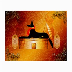 Anubis, Ancient Egyptian God Of The Dead Rituals  Small Glasses Cloth (2-side) by FantasyWorld7