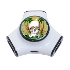Funny Skull With Sunglasses And Palm 3-port Usb Hub by FantasyWorld7