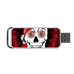 Funny Happy Skull Portable Usb Flash (one Side) by FantasyWorld7