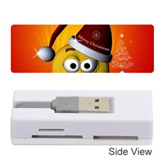 Cute Funny Christmas Smiley With Christmas Tree Memory Card Reader (stick)  by FantasyWorld7