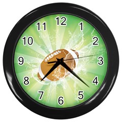 American Football  Wall Clocks (black) by FantasyWorld7