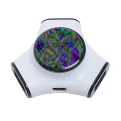 Colorful Abstract Stained Glass G301 3-port Usb Hub by MedusArt