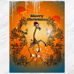 Funny, Cute Christmas Giraffe Canvas 12  X 16   by FantasyWorld7