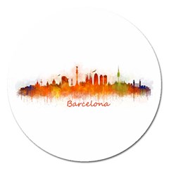 Barcelona City Art Magnet 5  (round) by hqphoto