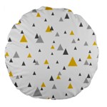 Pastel Random Triangles Modern Pattern Large 18  Premium Flano Round Cushions Back