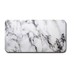 White Marble Stone Print Medium Bar Mats by Dushan